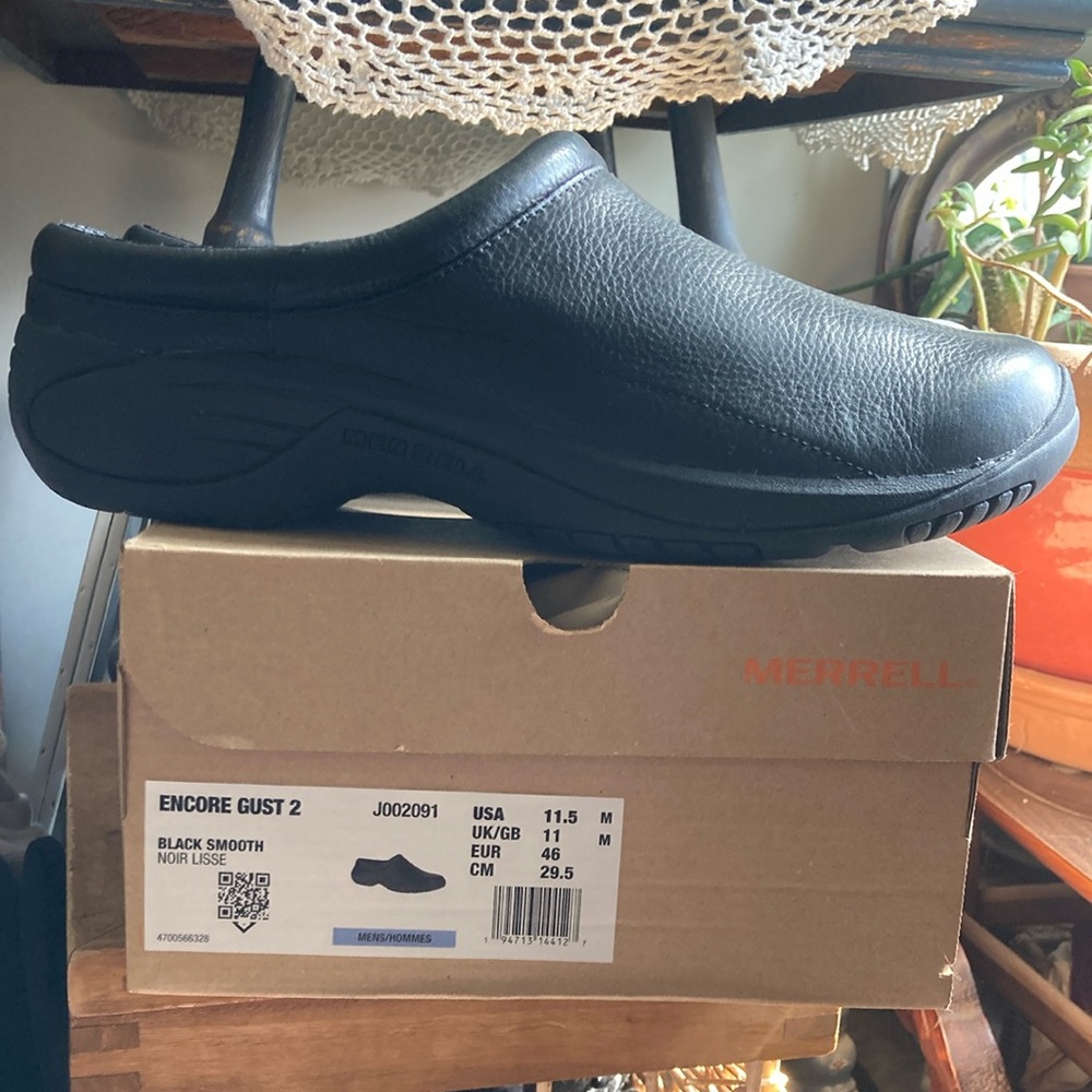 Merrell Black Loafers Slip-Ons Shoes